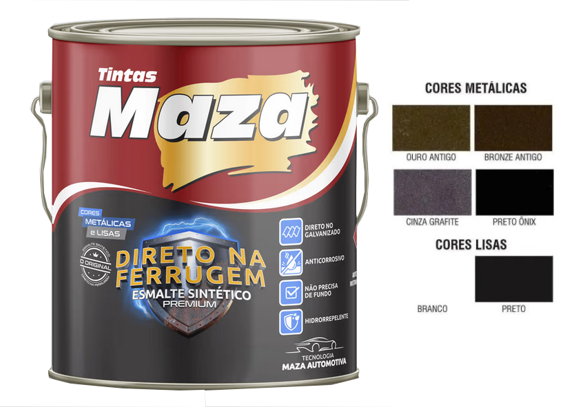 Esmalte Maza Direto na Ferrugem 3,6L