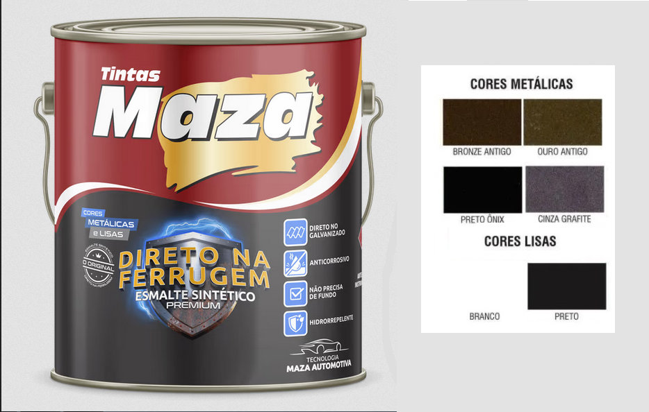 Esmalte Maza Direto na Ferrugem 3,6L