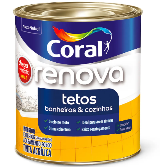 Coral Renova Paredes e Tetos Branco Neve 3,2L