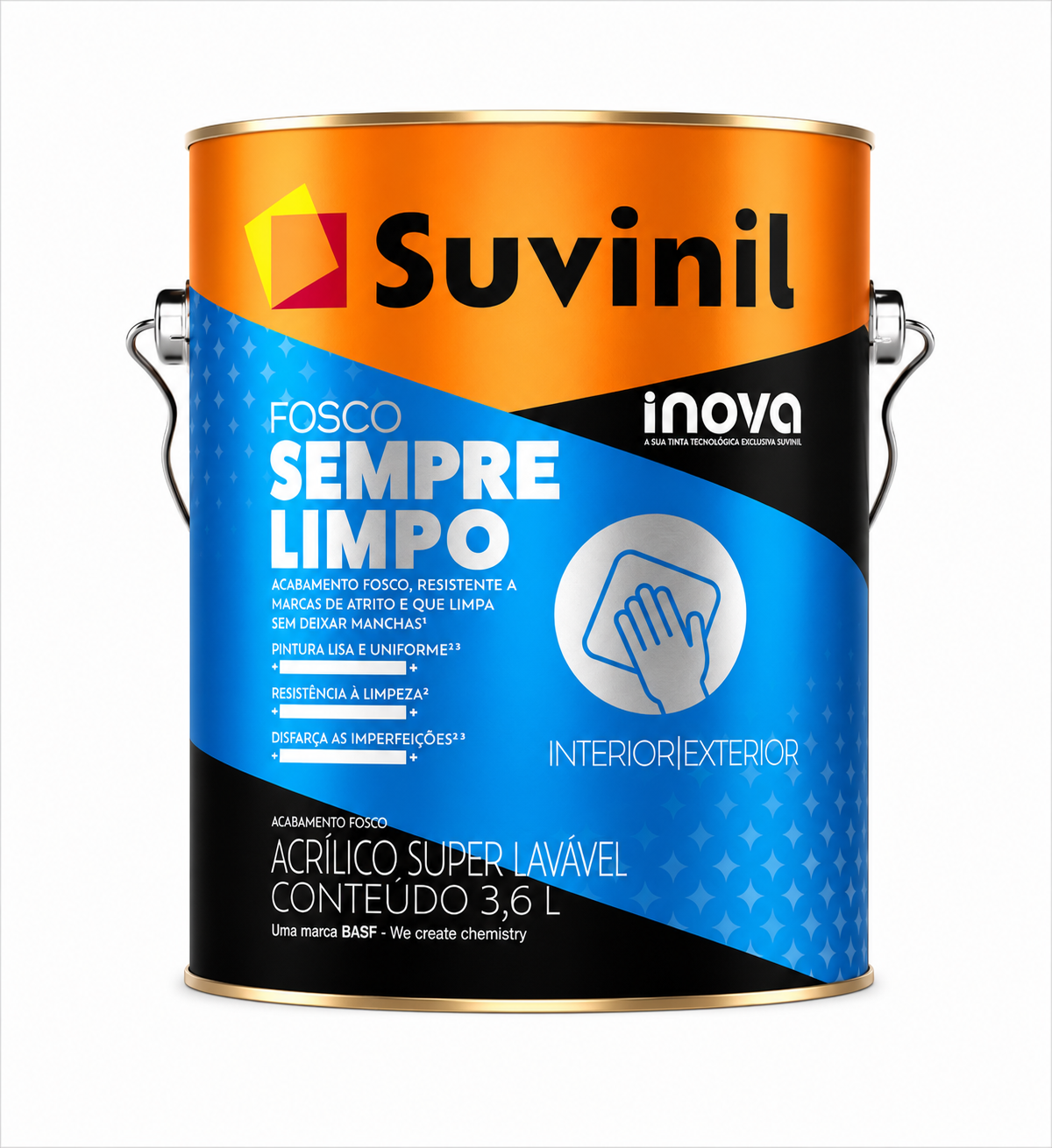 Tinta Acrílica Fosca Inova Sempre Limpo Premium Super Lavável Elefante 3,6 L — Suvinil